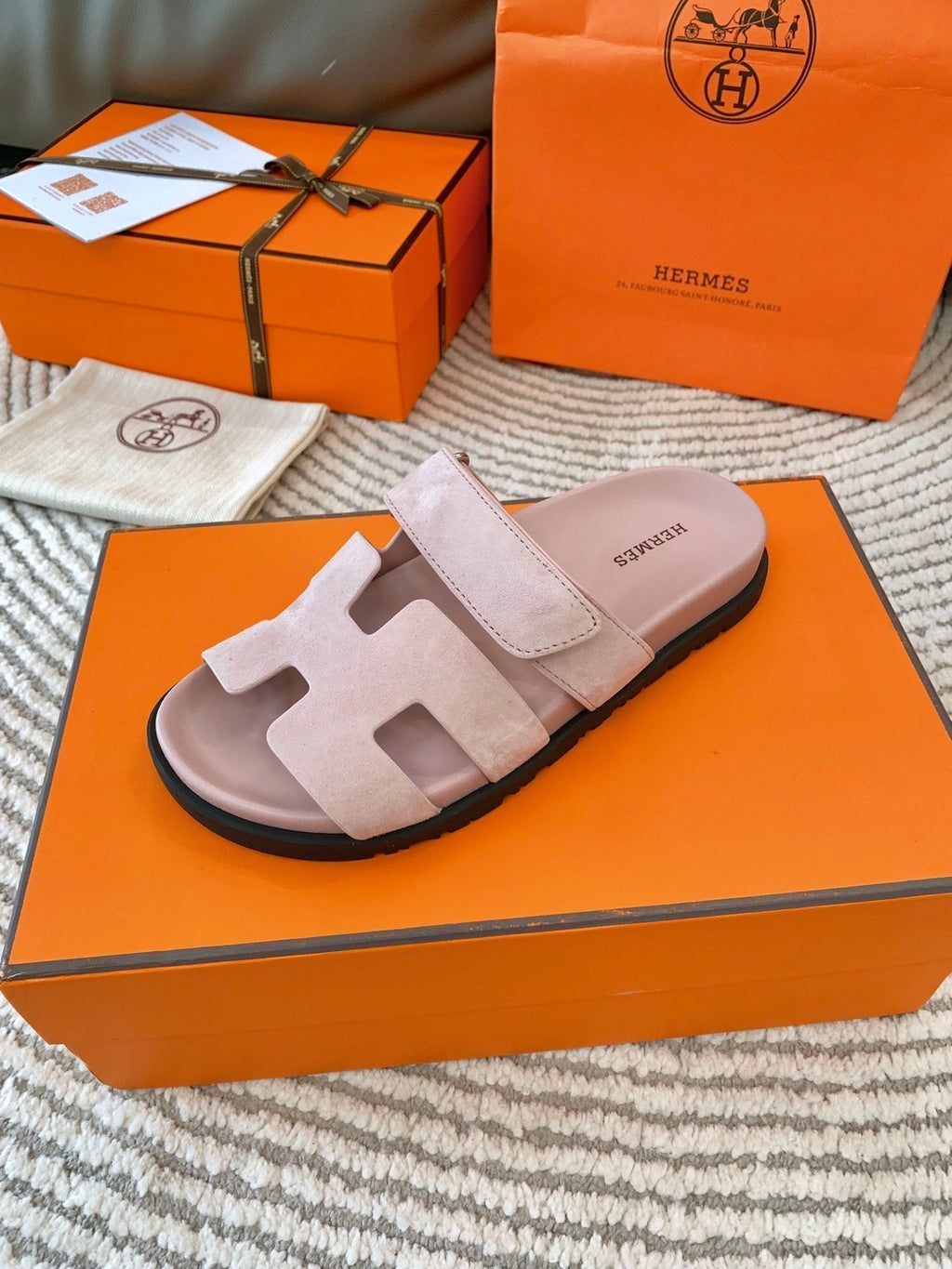 HM Chypre Sandal Light Pink Suede 963546