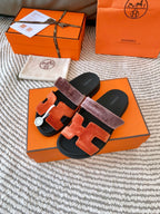 HM Chypre Sandal Red Orange Mix Purple Corduroy  963557