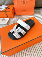HM Chypre Sandal Ombre White Earth Brown Cowhide 963213