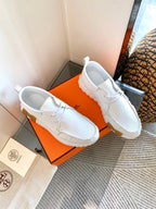 HM Increase Sneaker In White Cowhide 993282