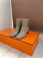HM Frenchie 50 Ankle Boot Taupe Gray Cowhide 464341