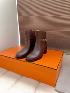 HM Frenchie 50 Ankle Boot Dark Brown Cowhide 464342