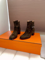 HM Frenchie 50 Ankle Boot Dark Brown Suede 464344