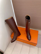 HM Riding Boots Dark Burgundy Cowhide 464358