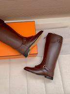 HM Riding Boots Dark Burgundy Cowhide 464358