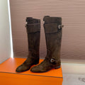 HM Riding Boots Dark Chocolate Suede 464362