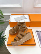 Havane 30 Sandal Brown Suede