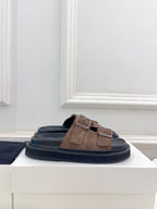 DAD SANDAL MULE IN MEIDUM BROWN SUEDE