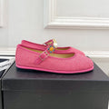 CC Ballet Flats 10mm Dark Pink Wool Tweed And Fabric 948828