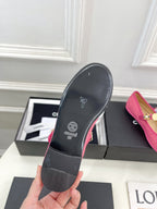 CC Ballet Flats 10mm Dark Pink Wool Tweed And Fabric 948828
