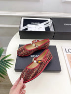 CC Ballet Flats 10mm Colorful Wool Tweed And Fabric 948832