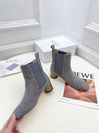 CD Icon Heeled Ankle Boot 40mm Grey Suede