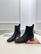 CD Icon Heeled Ankle Boot 40mm Black Calfskin