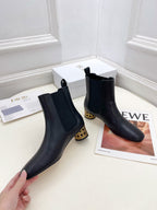 CD Icon Heeled Ankle Boot 40mm Black Calfskin