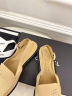 CC 25S Slingback Loafer Beige Calfskin