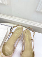 CD 25 Slingback Heel Pink Nude Patent Leather 307435