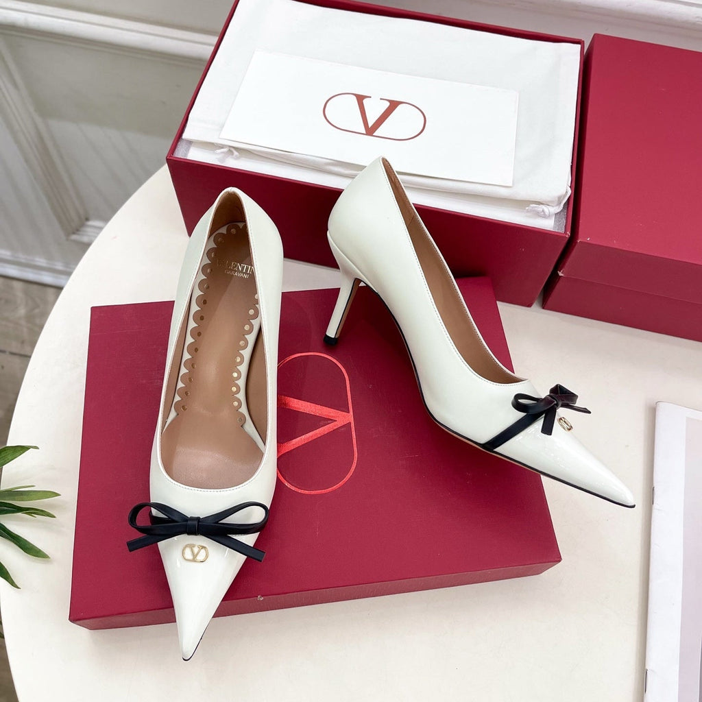 VT 25 Bepointy Pump 8cm White Lambskin 325521