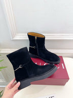 Gucci 25???? horsebit ankle boots black suede 435374