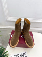Gucci 25???? horsebit ankle boots chestnut brown suede 435376