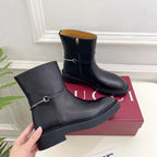 Gucci 25???? horsebit ankle boots black calfskin 435379