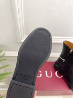 Gucci 25???? horsebit ankle boots black calfskin 435379