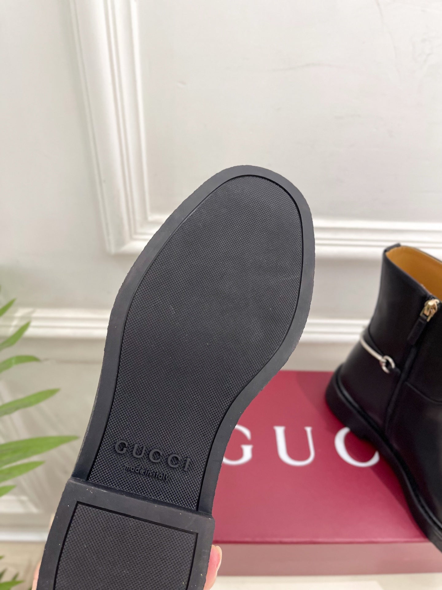 Gucci 25???? horsebit ankle boots black calfskin 435379