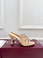 GG 26 High-Heeled Mules 85 Beige Patent Leather 587086