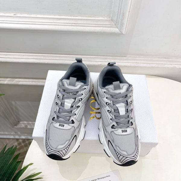 CD SS26 B30 Sneakers Silver Grey Cowhide Mesh 631930