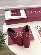 GG 26s Loafer With Horsebit Red Canvas 640287