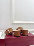 GG 26s Slide Sandal 5.5cm With Horsebit Brown Leather 640293