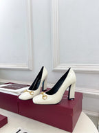 GG 26s Signora Pump 10cm White Leather 640301