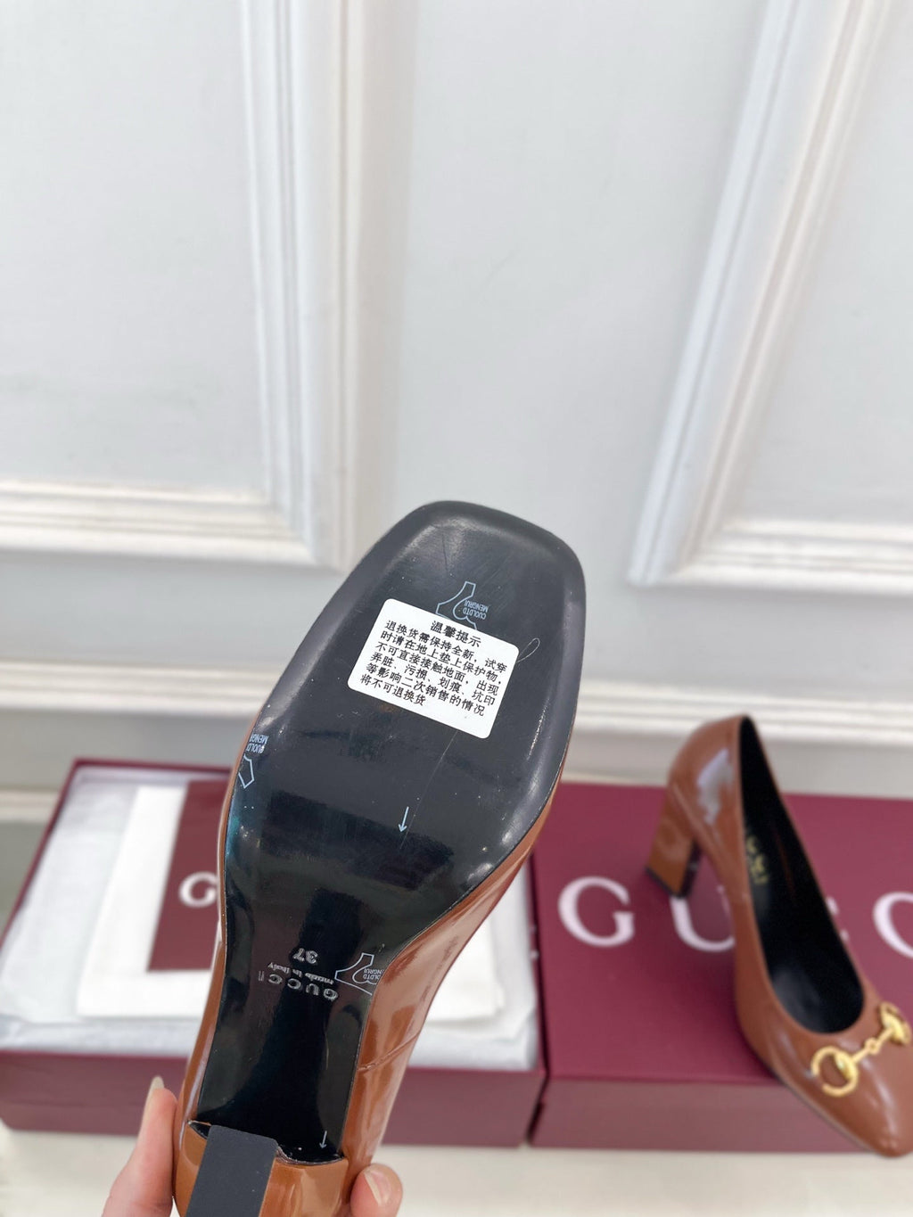 GG 26s Signora Pump 10cm Brown Leather 640303