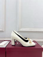 GG 26s Signora Pump 7.5cm White Leather 640306