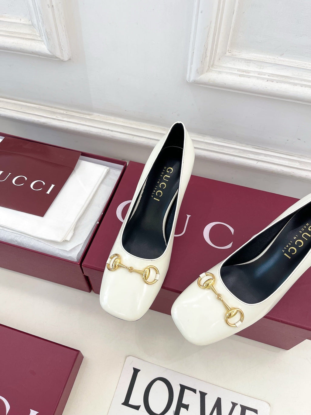 GG 26s Signora Pump 7.5cm White Leather 640306
