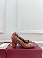 GG 26s Signora Pump 7.5cm Brown Leather 640308
