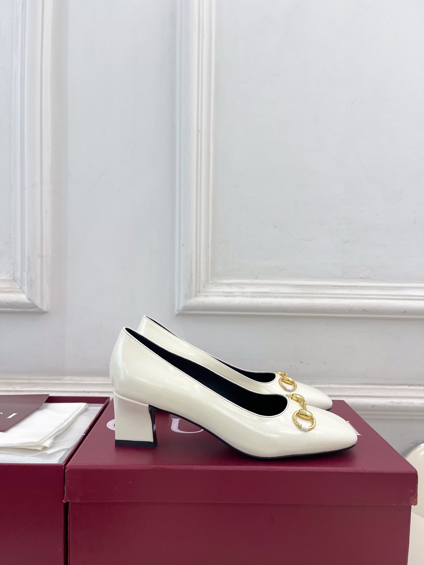 GG 26s Signora Pump 5.5cm White Leather 640311
