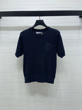 Dior 2026 Crew Neck Cable Knit Short-Sleeve T-Shirt Wool
