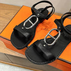 HM 26ss Sandals Black   Leather 638533