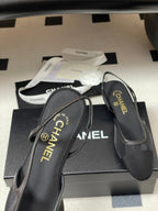 CC 26s Slingback Black Mesh Fabric Sheepskin 649450