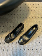 CC 26s High Heels Pump 50 Black Mesh Leather 627207