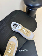 CC 26s Platform Sneakers Ivory Light Beige Sheepskin 627227