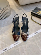 Chanel 2026 Slingback White Brown Black Calfskin 556950