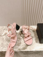 CC 26s Bow Sandals 55 Pink Cowhide 658466