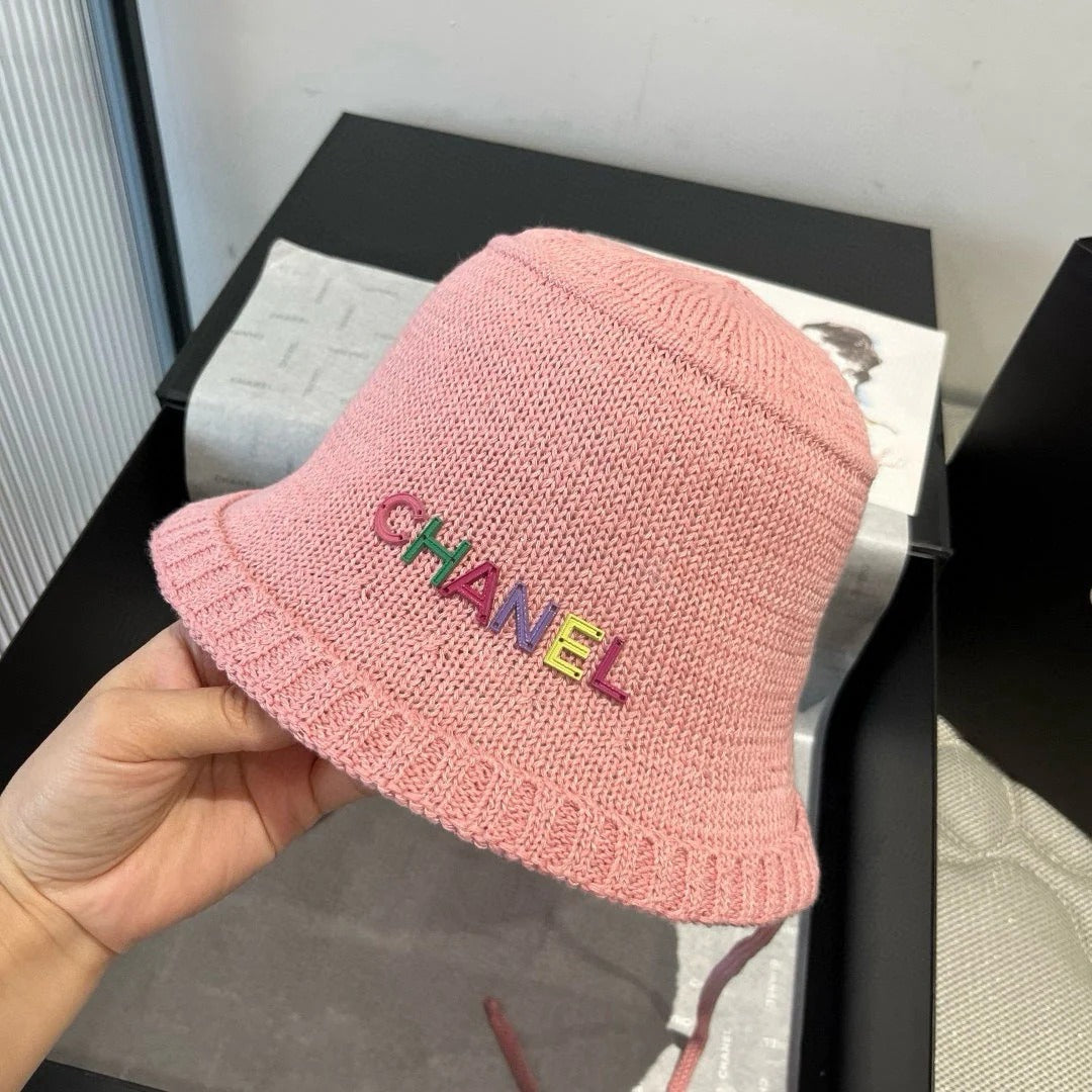 WOVEN BUCKET HAT PINK 674000