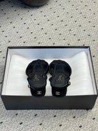 CC HIGH HEELS IN BLACK QUILTED SUEDE
