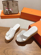 HM 25S HIGH WEDGE SANDALS IN WHITE LAMBSKIN STYLE 34