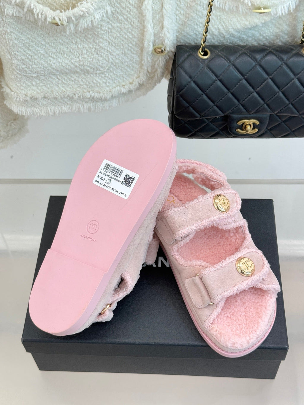 CC 26 Dad Sandal Pink Velvet Wool 609761