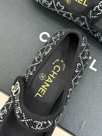 CC Flat Mary Jane 25ss In Black Embellished With Rhinestones