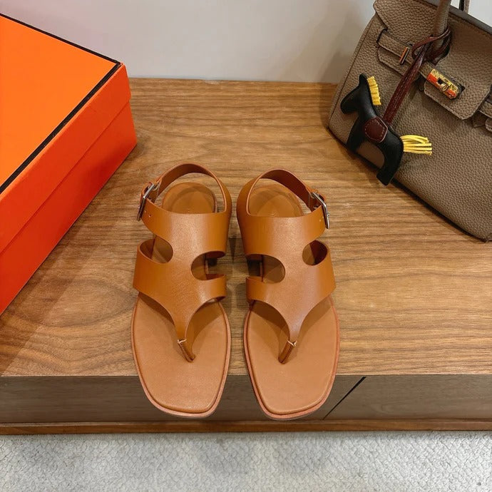HM 26ss Thong Sandal Brown Calfskin 638405