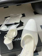 CC 26s Slingback 95 White Mesh Fabric Sheepskin 649441